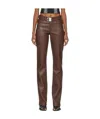 Misbhv Brown Logo Casual Pants In Brown