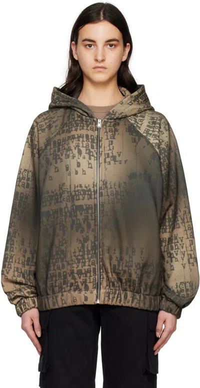 Misbhv Brown Typewriter Hoodie