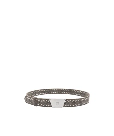 Misbhv Buckled Belt In Gray