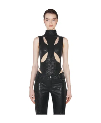 Misbhv Butterfly Cut-out Sleeveless Body In Black