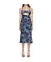 Misbhv Blue Butterfly Midi Dress In Multicolor