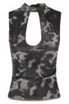 Misbhv Camo Mesh Tank Top In Black