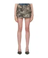 Misbhv Camouflage Pattern Skirt In Nude