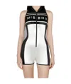 Misbhv Black & White Cannes Jumpsuit In Nude