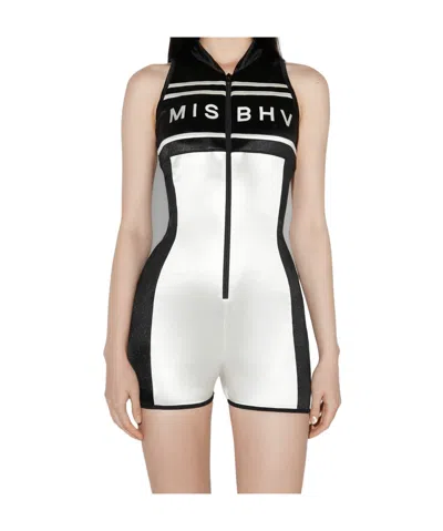 Misbhv Black & White Cannes Jumpsuit In Multicolor