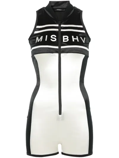 Misbhv Black & White Cannes Jumpsuit In Multicolor