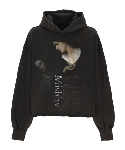 Misbhv Celebrity Skin Cropped Hoodie In Black