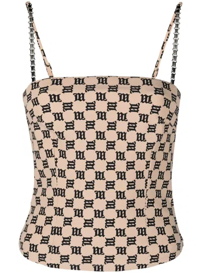 MISBHV CHAIN-EMBELLISHED MONOGRAM TOP