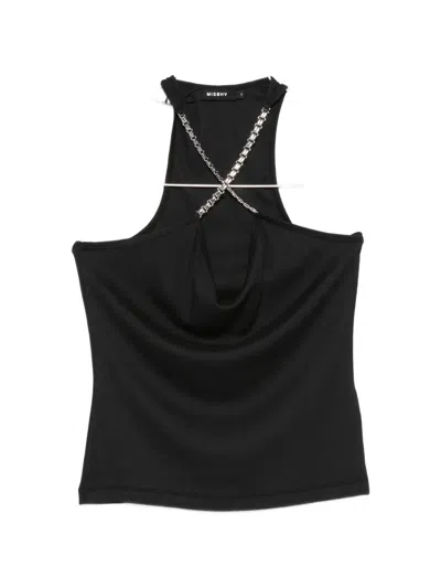 Misbhv Chain Halter-neck Top In Black