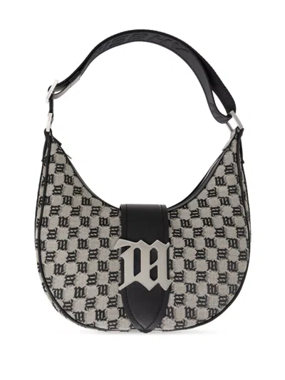 MISBHV CHECKERED LOGO-APPLIQUÉ SHOULDER BAG