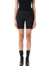 Misbhv Fitted Monogram Biker Shorts With Distinctive Pattern In Black