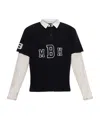 Misbhv Colorful Long-sleeve Polo Shirt In Black