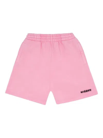 Misbhv Community Logo-print Running Shorts In Pink