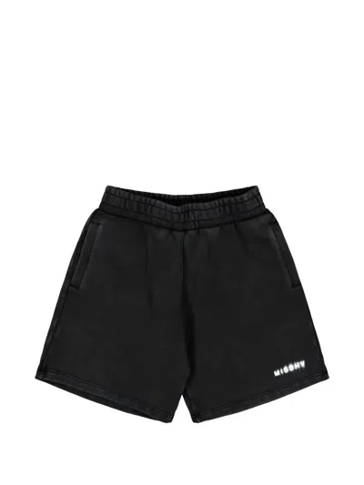 Misbhv Community Logo-print Track Shorts In Black