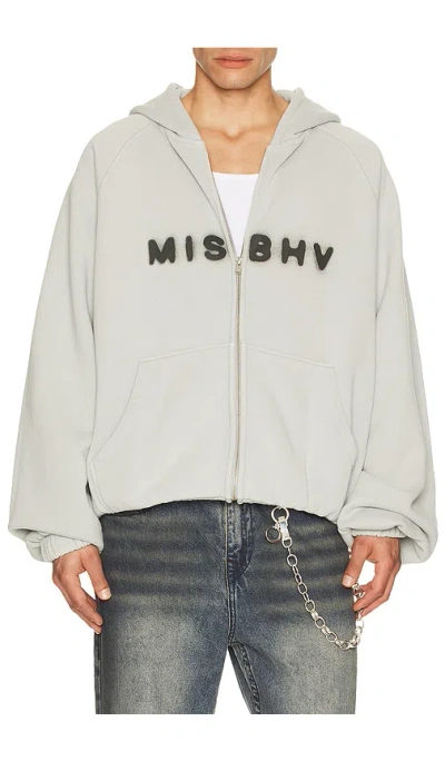 Misbhv Community Zipped Hoodie In Gray