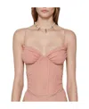 Misbhv Corset Mesh Blush In Nude