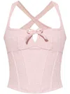 Misbhv Pink Paris Tweed Corset Top In ピンク