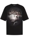 Misbhv Graphic Print Relaxed-fit T-shirt With Sparkling Details In Black