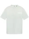 Misbhv Cotton T-shirt In Light Blue With Print Front Logo In Blue