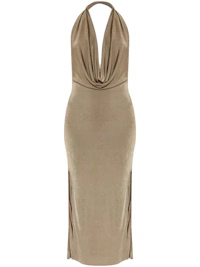 MISBHV COWL-NECK MIDI DRESS