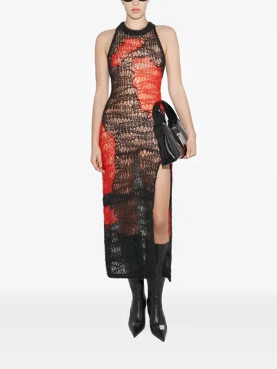 Misbhv Crew-neck Midi Dress In Black