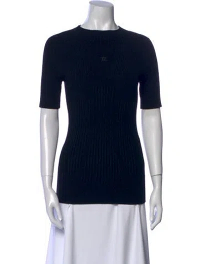 Pre-owned Misbhv Crew Neck Short Sleeve Top In Black