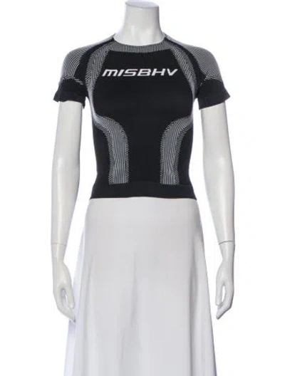 Pre-owned Misbhv Crew Neck Short Sleeve Top In White