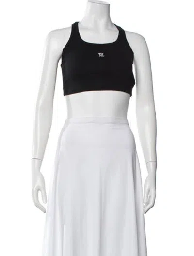 Pre-owned Misbhv Crew Neck Sleeveless Sports Bra In Black