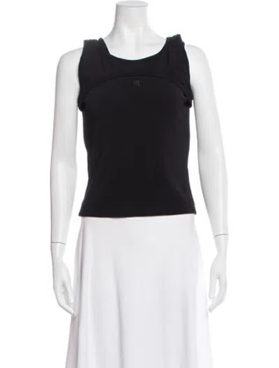 Pre-owned Misbhv Crew Neck Sleeveless Top In Black