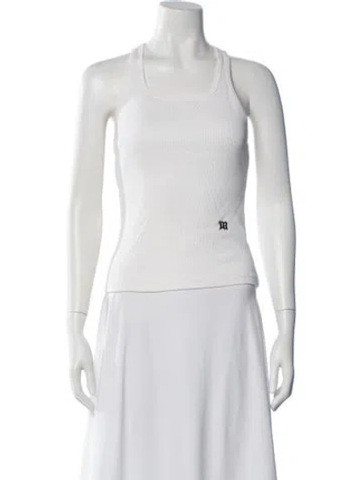 Pre-owned Misbhv Crew Neck Sleeveless Top In White