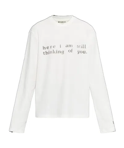 Misbhv Crew-neck Long-sleeve T-shirt In White