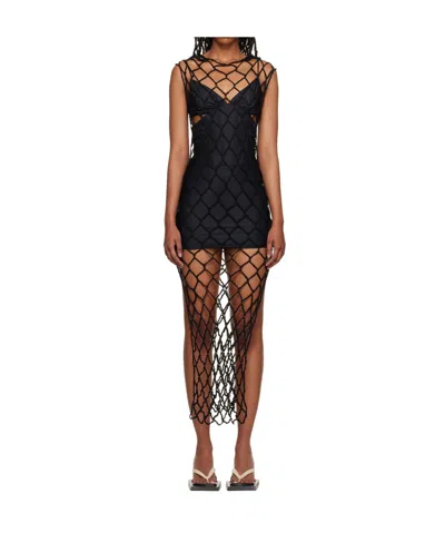 Misbhv Crochet Dress In Black