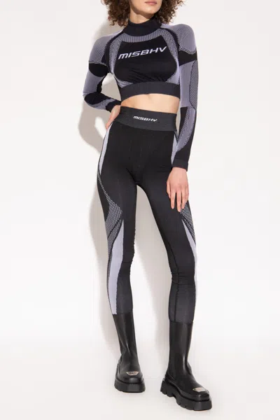 Misbhv Crop Top With Long Sleeves In Black