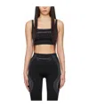 Misbhv Black Jacquard Top In Black