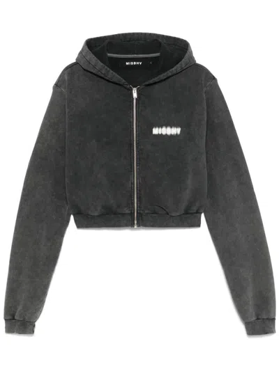 Misbhv Cropped Logo Print Hoodie