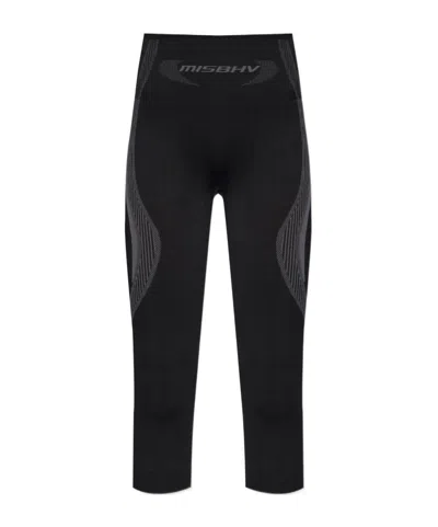 Misbhv Cropped Stretched Leggings In Black