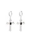 Misbhv Cross-pendant Hoop Earrings In Metallic