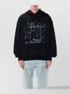 Misbhv Crystal-cut Graphic Hoodie Frayed Edges In Black