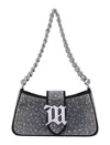 Misbhv Crystal Small Shoulder Bag In Black
