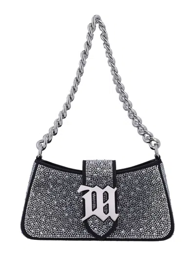 Misbhv Crystal Small Shoulder Bag In Black