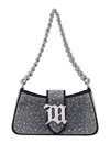 Misbhv Crystal Small Shoulder Bag In Black