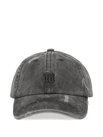 Misbhv Culture Research Unit Distressed Cap In Gray