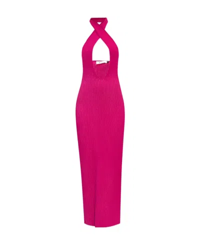 Misbhv Cut-out Detail Long Dress In Pink