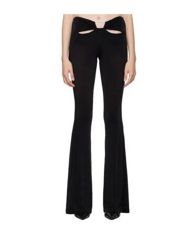 Misbhv Black Cutout Flared Trousers