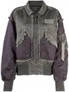 Misbhv Deconstructed Bomber Jacket In Green