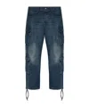 Misbhv Dirt Bath Wide-leg Cargo Jeans In Blue