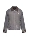 Misbhv Distressed Collared Jacket In Gray