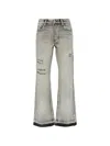 Misbhv Distressed Flared Jeans In Gray