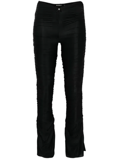 Misbhv Draped-design Trousers In Schwarz