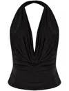 Misbhv Black Cowl Neck Tank Top In Black